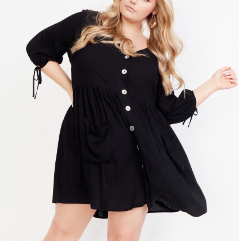 Avenue Black Pocket Dress